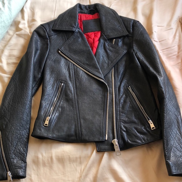 NWOT All Saints Leather Jacket - Picture 1 of 5
